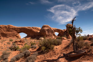 USA Utah, Arches National Park, North and South Windows USA Utah, Arches National Park, North and South Windows